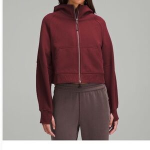 Lululemon Women's Burgundy Zip-Up Hoodie